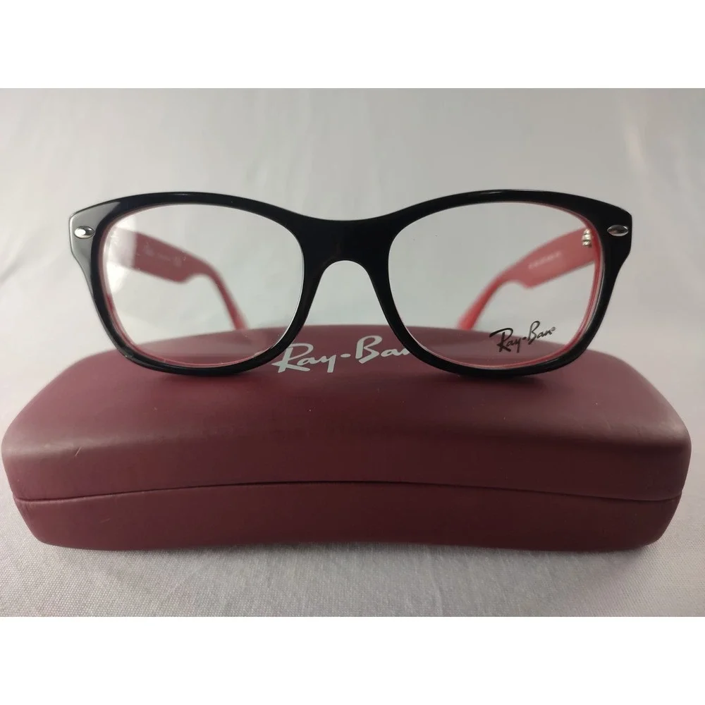 Ray-Ban RB1528‎ 3573 Black Red Junior Kids Eyeglass Frames 48mm NWT + Case